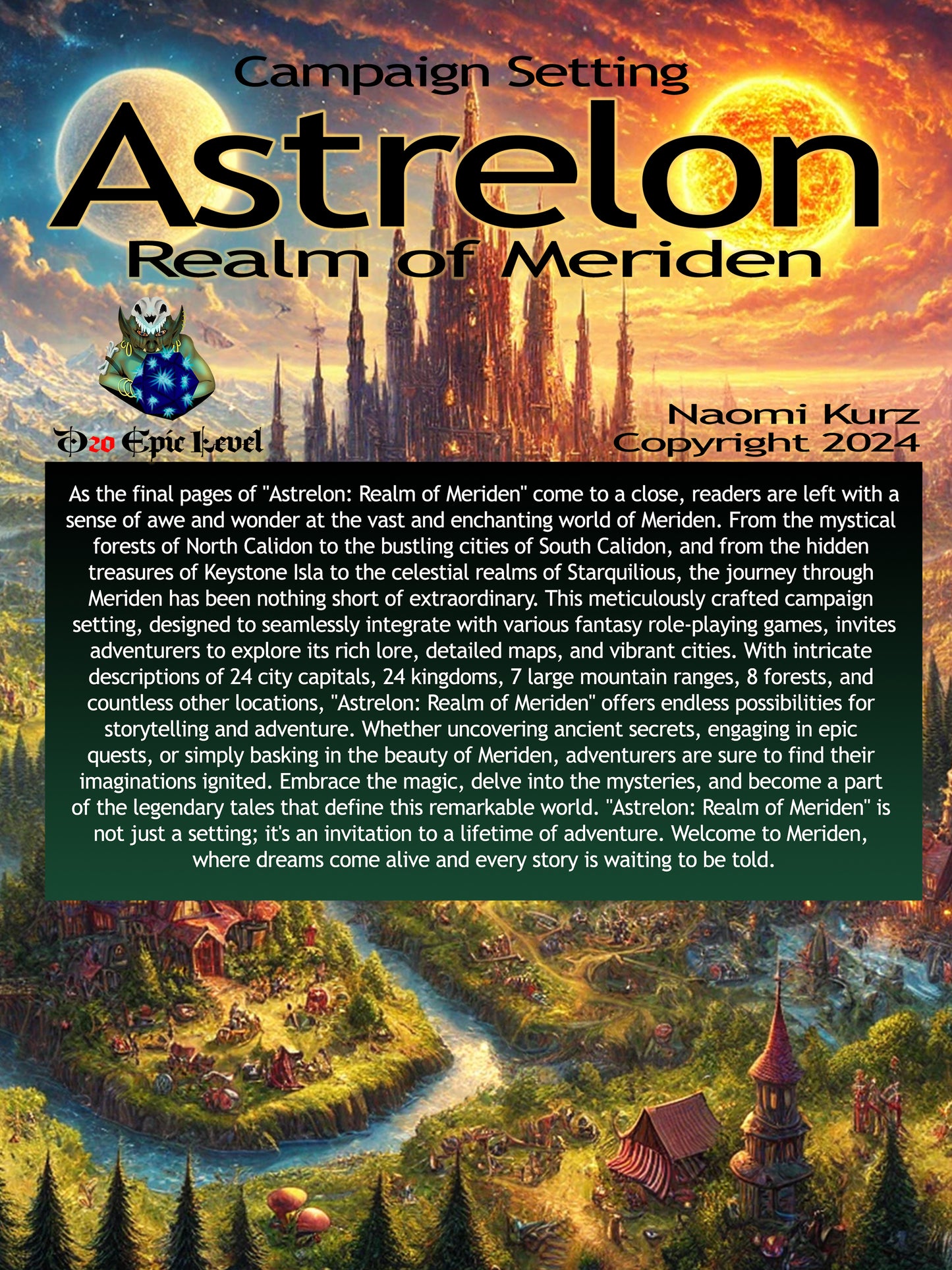 Astrelon Realm of Meriden Campaign Setting Book (25 page Free Sample)