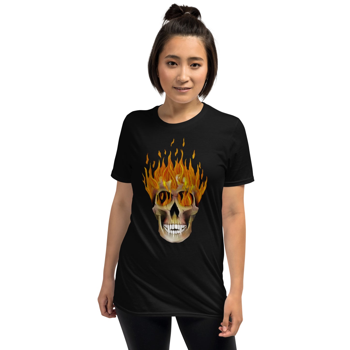 Flaming Skull Short-Sleeve Unisex T-Shirt